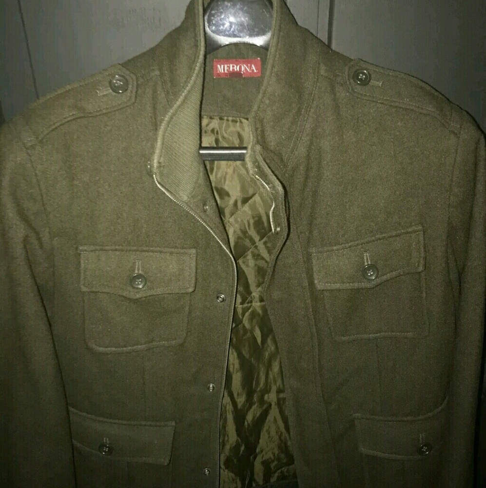 Merona 4PKT wool olive green: 272906